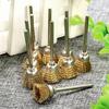1 Pcs 3mm Shank Polishing Brass Wire Wheel Cup Brushes Rotary Cleaning Tool