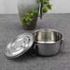 304 Stainless Steel Korean Lunch Box Round Lunch Container Household Food Storage Box  Camping
