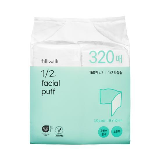 Filimili 1/2 Cotton Pad 320P, Korean Cosmetics