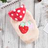 Pet Strawberry в шапке, двухфутовое осенне-зимнее пальто для маленьких и средних собак, плюшевая толстовка с капюшоном для собак, одежда для собак