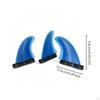 3 Pieces Surfboard Fin with DoubleTab Base Removable Textured for Surfers Orange