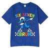 Six Seven Bruh Pi Day Dabbing Funny Cartoon Meme T Shirts Unisex Women Clothing Fashion Harajuku Cotton Casual Short Sleeve T-shirt
