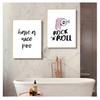 Art Prints Rock and Roll Minimalism Canvas Painting Quote Have a Nice Poo WC Sign Home Decor Funny Toilet Poster Bathroom Wall No Frame