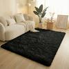 Grey Tie-Dye Shaggy Fluffy Rugs Ultra Soft Non-Slip Plush Carpets Bedroom Living Room Kids Room Large Size Home Decor Floor Mats