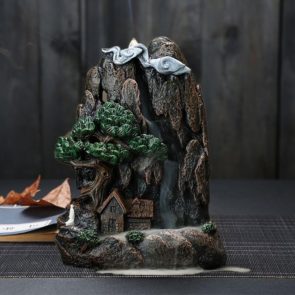 Backflow Incense Burner Waterfall Incense Holder Resin Home Decor
