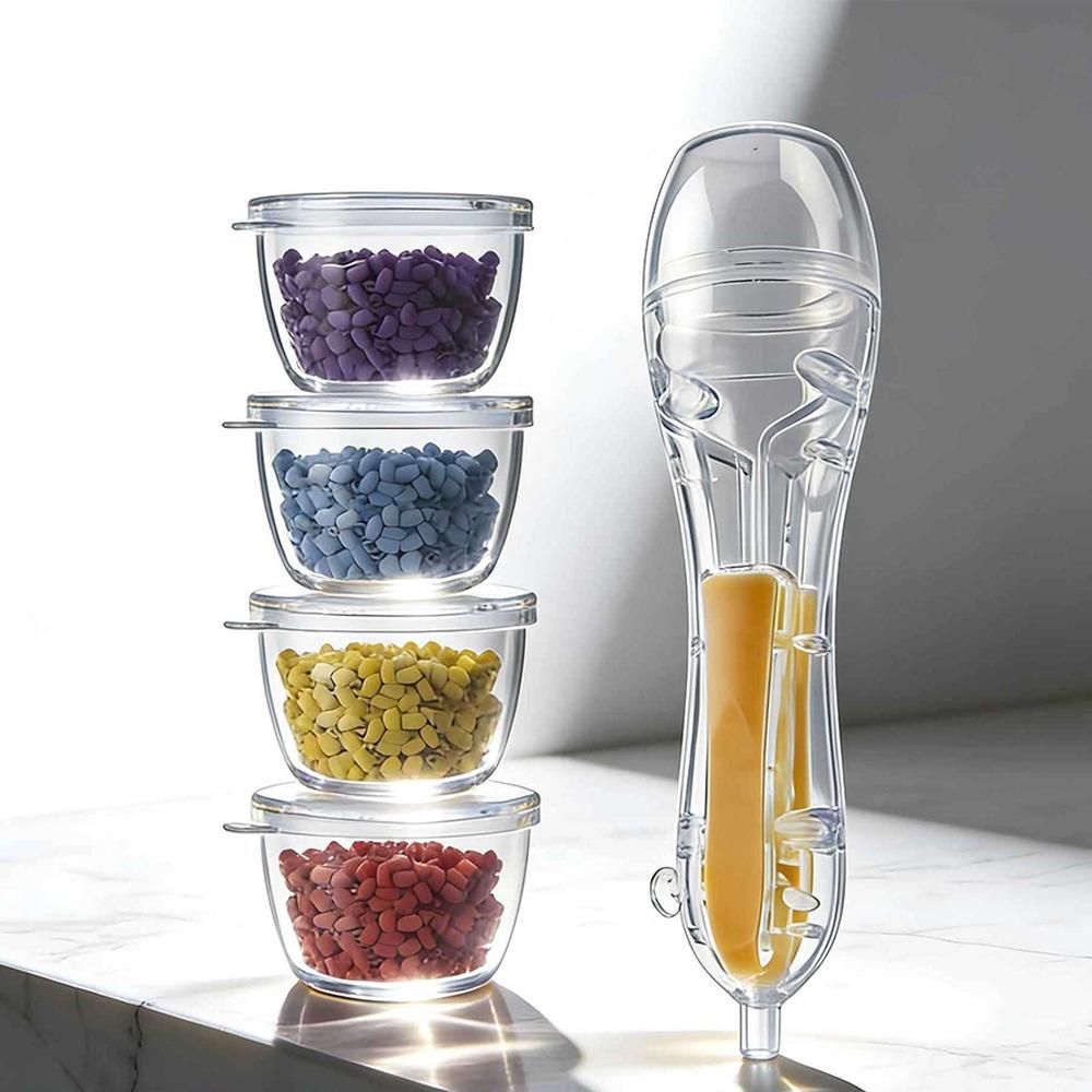 3D Pixel Puzzle Bead Positioning Pen Jam-Free with Bead Containers Fuse Beads Dispenser Educational Anti-slip Automatic Bead Pen