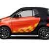 2 шт. боковая решетка двери автомобиля виниловая пленка наклейки для Mercedes Benz Smart Fortwo W453 W451 Racing Auto Body Decor наклейка