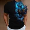 Animal T-Shirts For Mens 3D Leopard Print Short Sleeve Tops Fashion Personality T Shirt Loose Oversized Tee Shirt Men Clothing