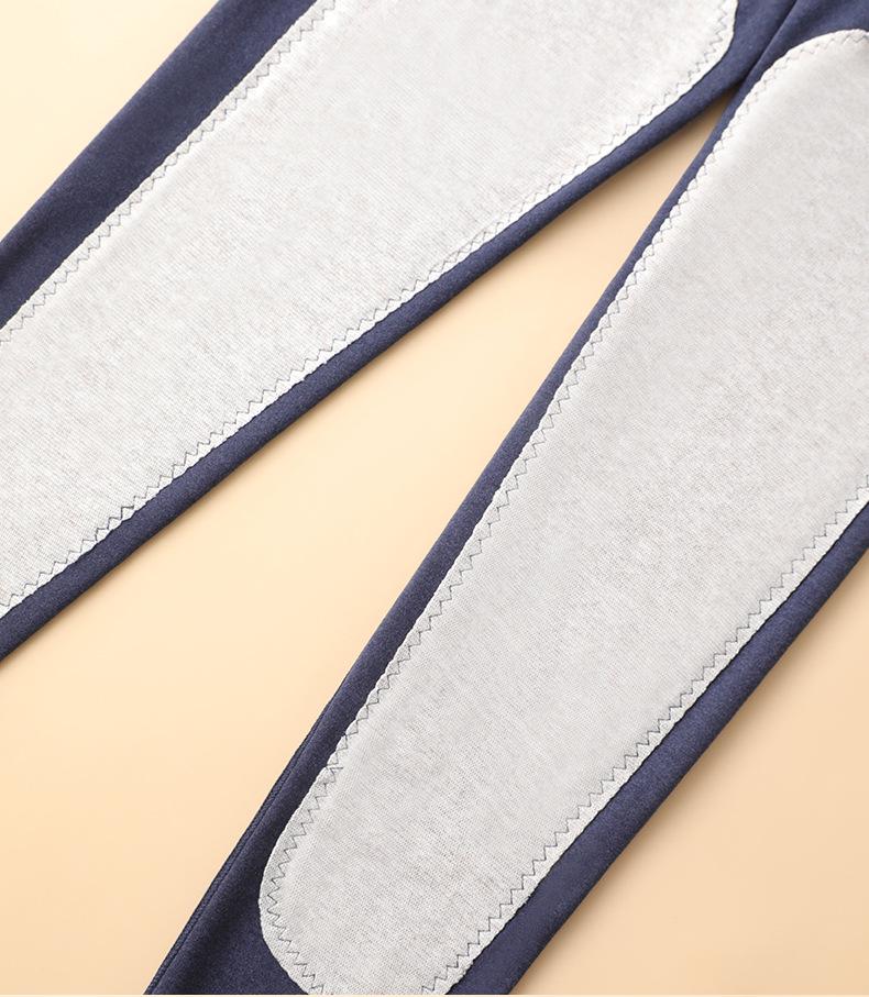 Men's Plus Size Warm Wool-Silk Thermal Knee-Pad Leggings with Temperature-Adjusting Waist Protector