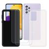 Protective Case - FZ - Samsung Galaxy A72 - TPU - Tempered Glass - Black/Translucent