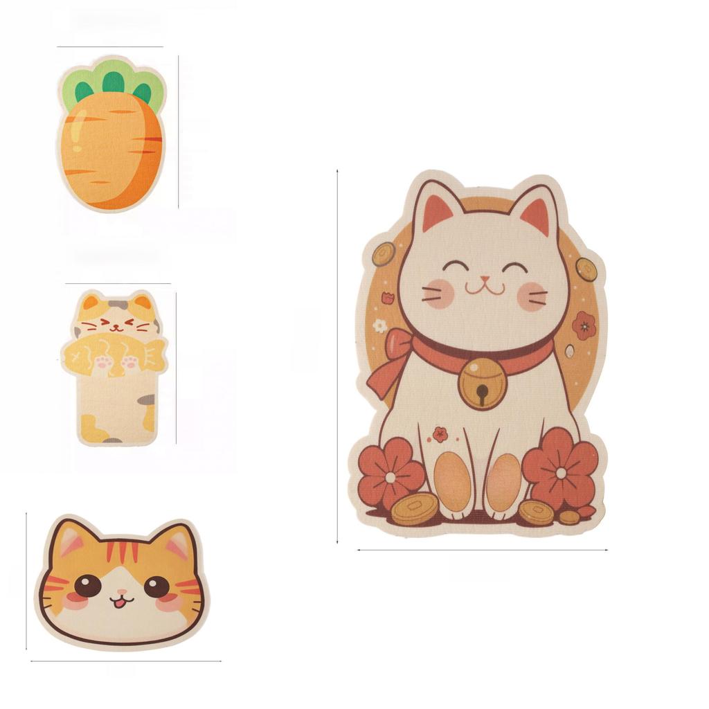 Мультяшный кот Настенное искусство с царапинами и износостойким полиэстером для домашних кошек