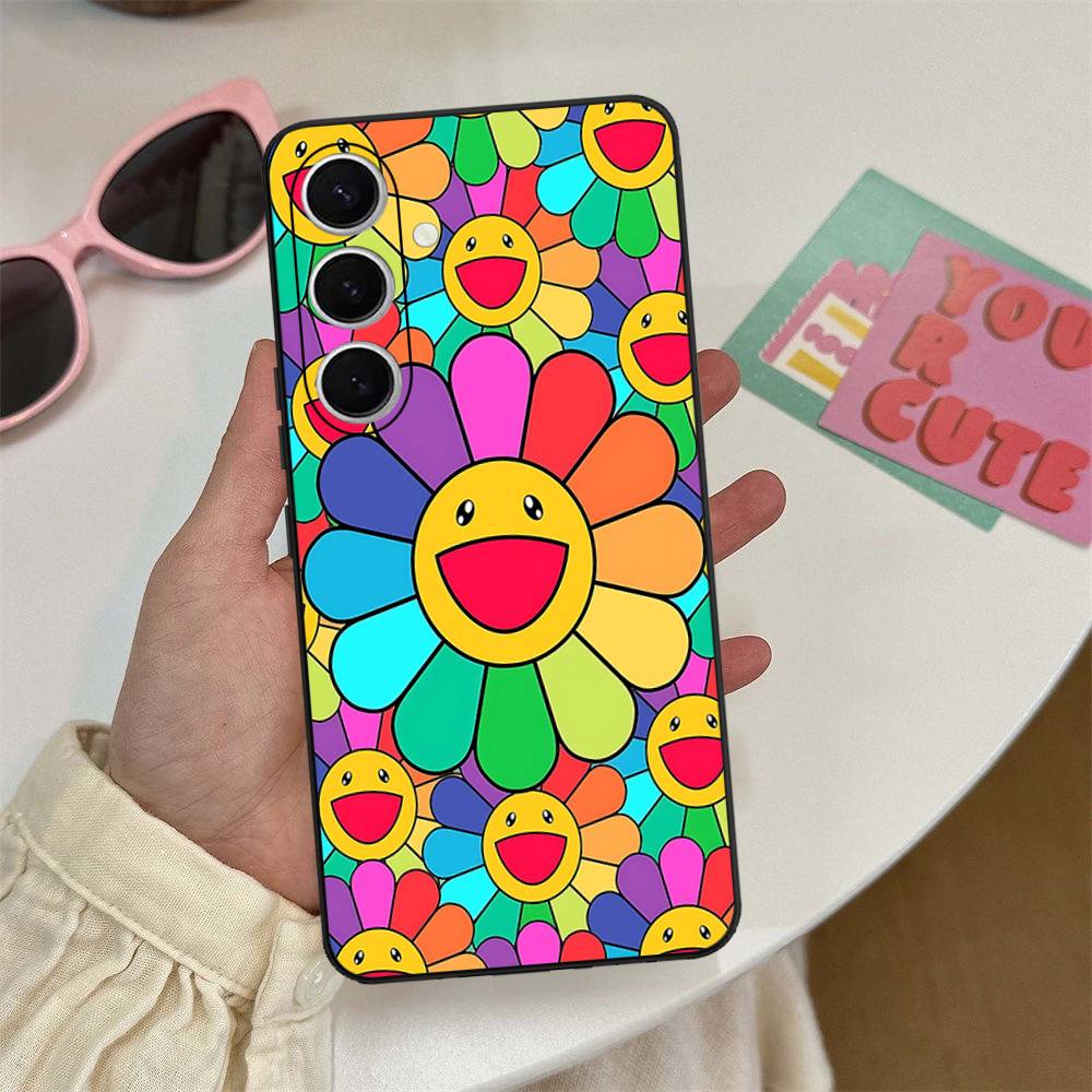 Чехол для телефона T-Takashi Flower M-Murakami для Samsung S 24 Fe 25 Ultra Plus 20 Lite 21 30 22 23 24 22 Ultra 5G Fundas