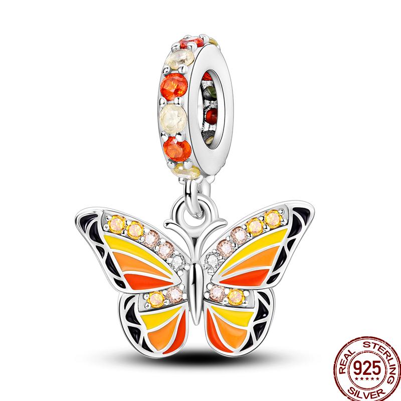 Copper Pumpkin Maple Leaf Squirrel Scarecrow Harvest Autumn Charm Beads Suitable For Pan Original Bracelet