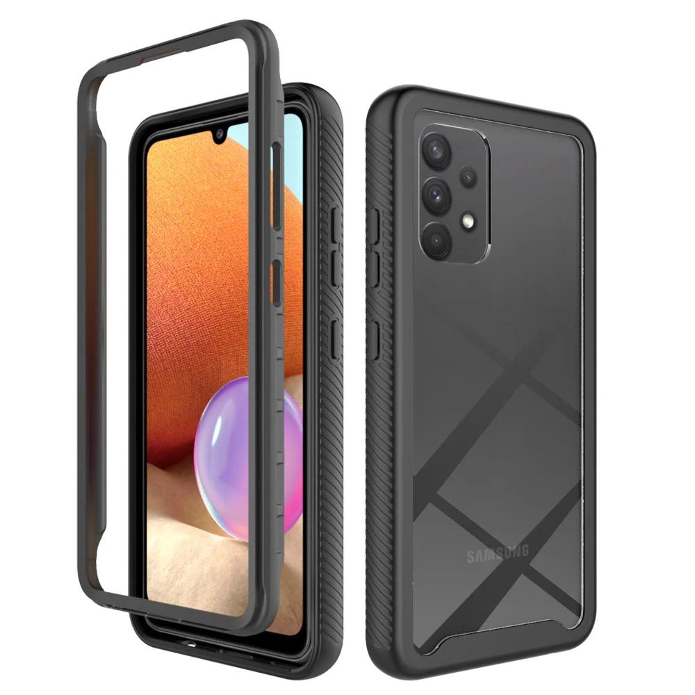 Гибридный ударопрочный чехол-броня для Samsung Galaxy A12 A32 A52 A21s A51 A71 A50 A50s, задняя крышка из ТПУ и пластика, Fundas
