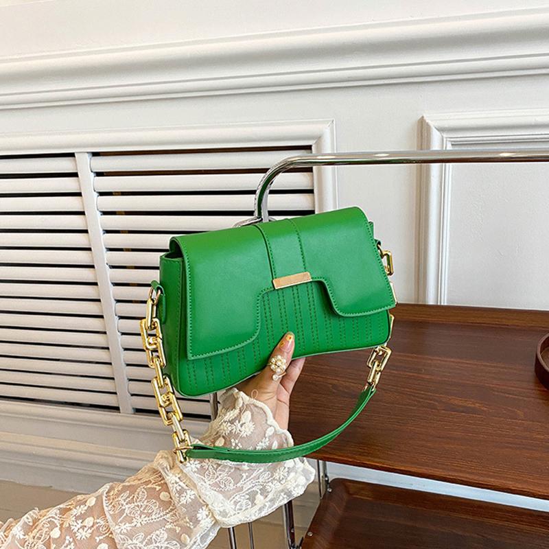 Роскошная сумка для подмышек с цепочкой и клапаном для женщин, винтажная сумка из искусственной кожи для женщин, сумка для покупок на плечо подмышками