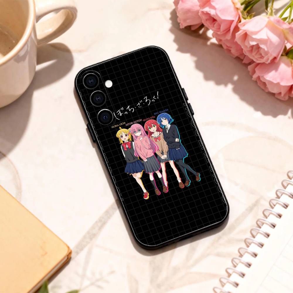 Bocchi The Rock Kessoku Band phone Case For Samsung Galaxy A73,A72,A71,A70,A53,A52,A51,Others Soft Black Shell