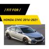 3PCS Carbon Fiber Dashboard Console Cover Trim Sticker For Honda Civic 2016-