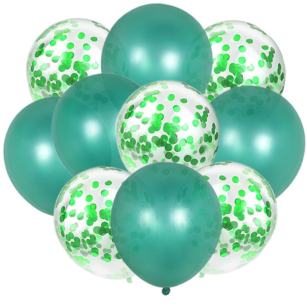 10PCS Gold Silver Metal Latex Confetti Balloons Baby Shower Wedding New Year Birthday Party Decorations Matte