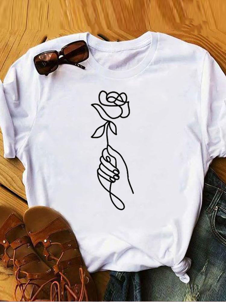 Leopard Sunflower Turquoise Heart Print T Shirt Women Western Retro Graphic Short Sleeve Country Casual Summer Tee