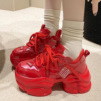 Женские кроссовки на платформе, модные повседневные спортивные туфли на шнуровке, удобная обувь для улицы, для бега и ходьбы, кроссовки для женщин 35-40