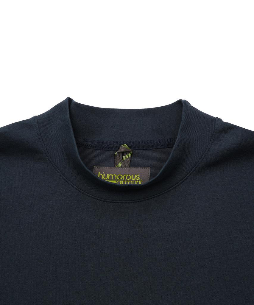 HUMOROUS ACCOUNT Athletic Mockneck H/S Tee / Navy
