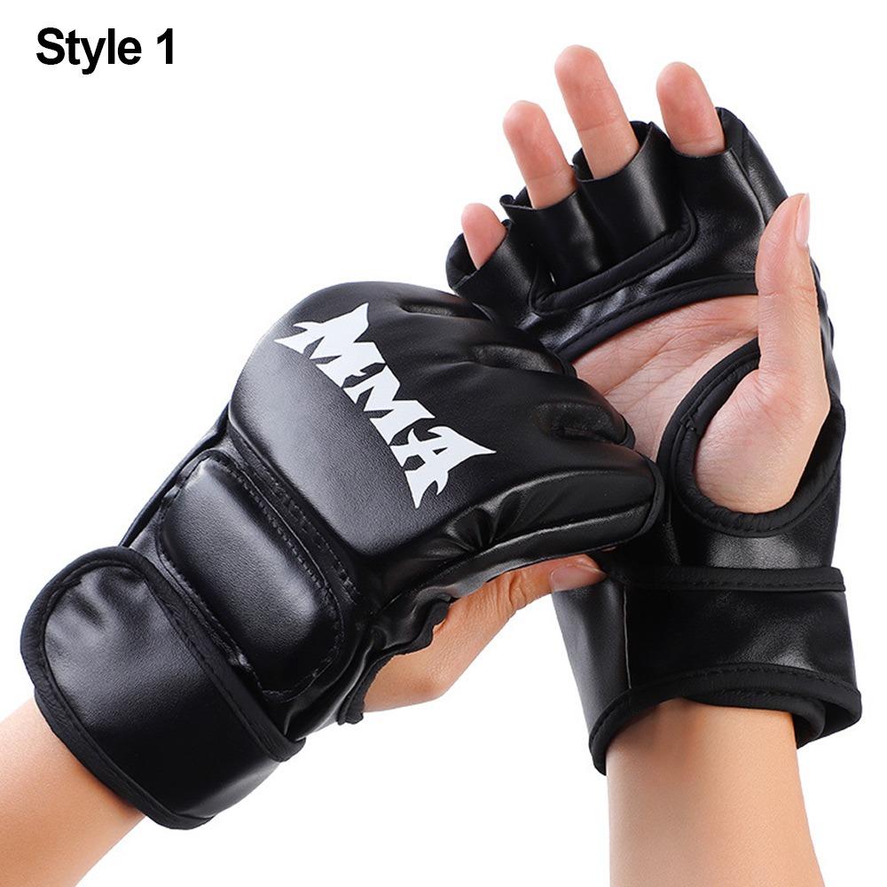 1Pair Professional Training Gloves Kickboxing Gloves for Adult Sanda Boxing UFC Training