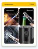 Multifunctional Windproof Lighter: Torch, Cigar Jet Flame, Wine Opener, Compass, Window Breaker