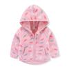 Детское флисовое пальто с капюшоном на молнии, куртка на осень-зиму, 1-7 лет