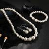 Simulated Pearl Women's Pearl Jewelry Set Shiny Bridal Jewelry Accessories  Anniversary Party
