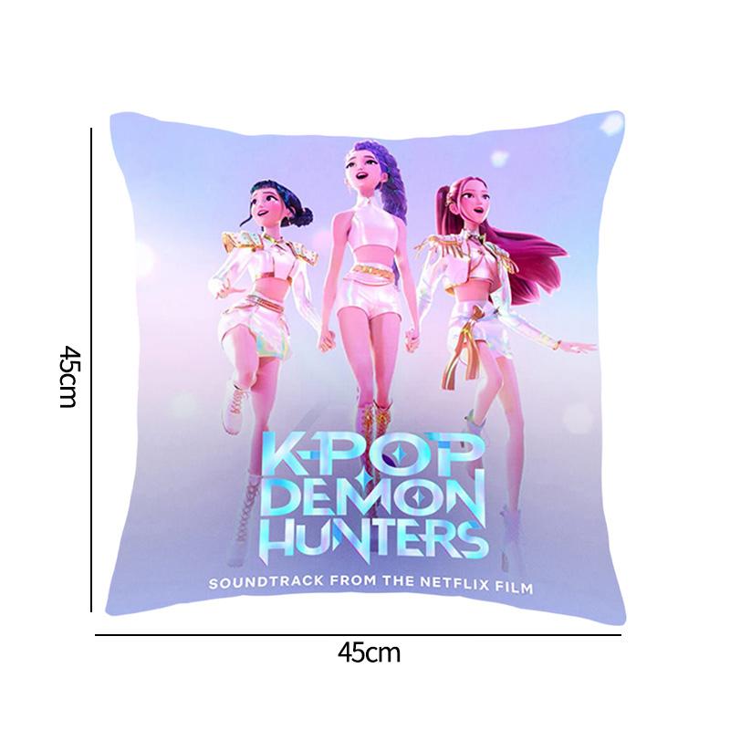 K-Pop Demon Hunter Pillow Cover Anime Movie Pillow Case Sofa Pillow Cushion Cover Christmas Decorations Home Supplies