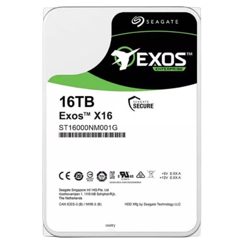 Seagate Exos ST16000NM001G 16TB Enterprise SATA Hard Drive