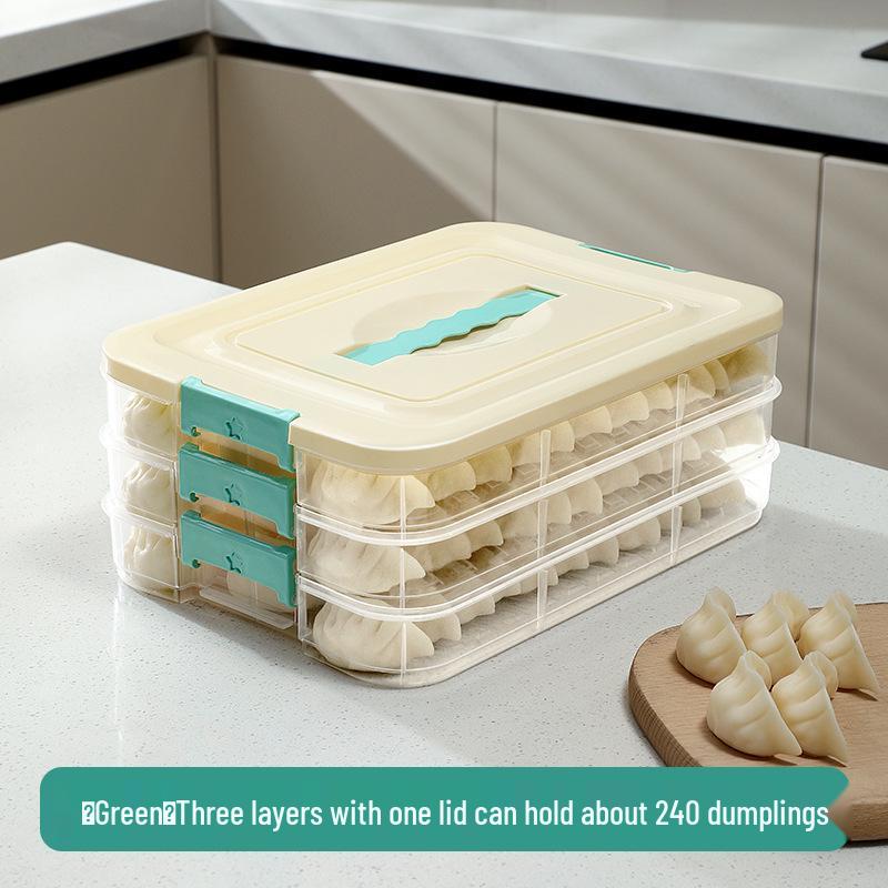 Dumpling Quick-Freeze Multi-Layer Storage Box for Freshness Preservation