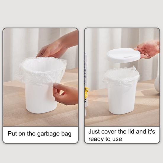 Мусорное ведро с крышкой для предотвращения запаха, настольное мусорное ведро, маленькое кухонное мусорное ведро, легко открывающийся переносной контейнер для отходов