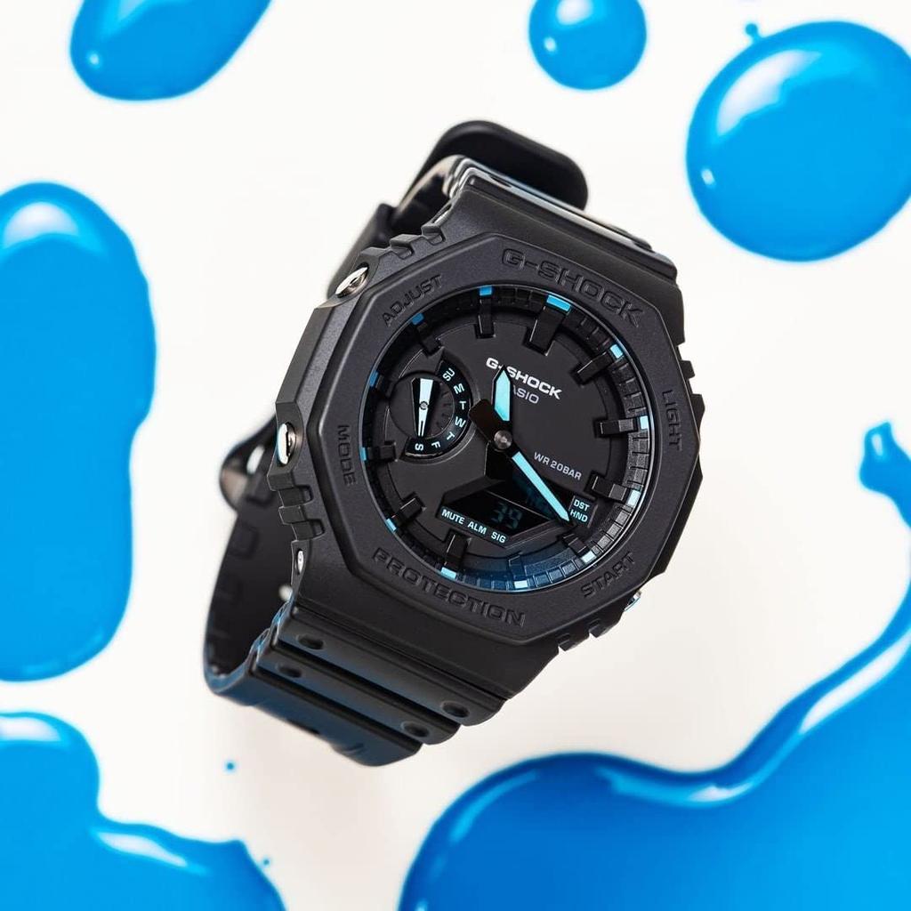 Часы Neon Accent Blue G-Shock GA2100-1A2 мужские синие,