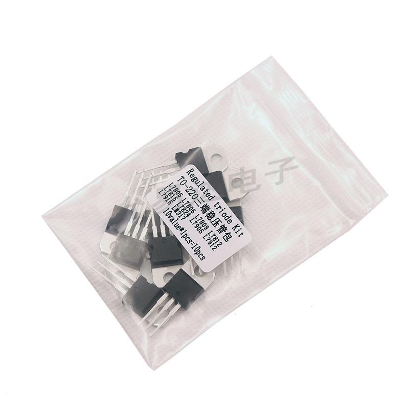 Образец регулятора напряжения TO-220 [10 типов, по 1 шт. каждого типа], включает L7812, L7805 и т. д.