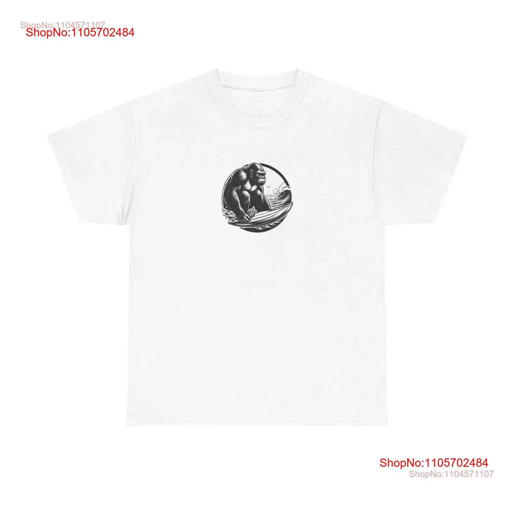 Gorilla surfing Heavy Cotton T Shirt vintage Washed Stretched Soft Top For Everyday Wear Slightly Casual Comfortable homme