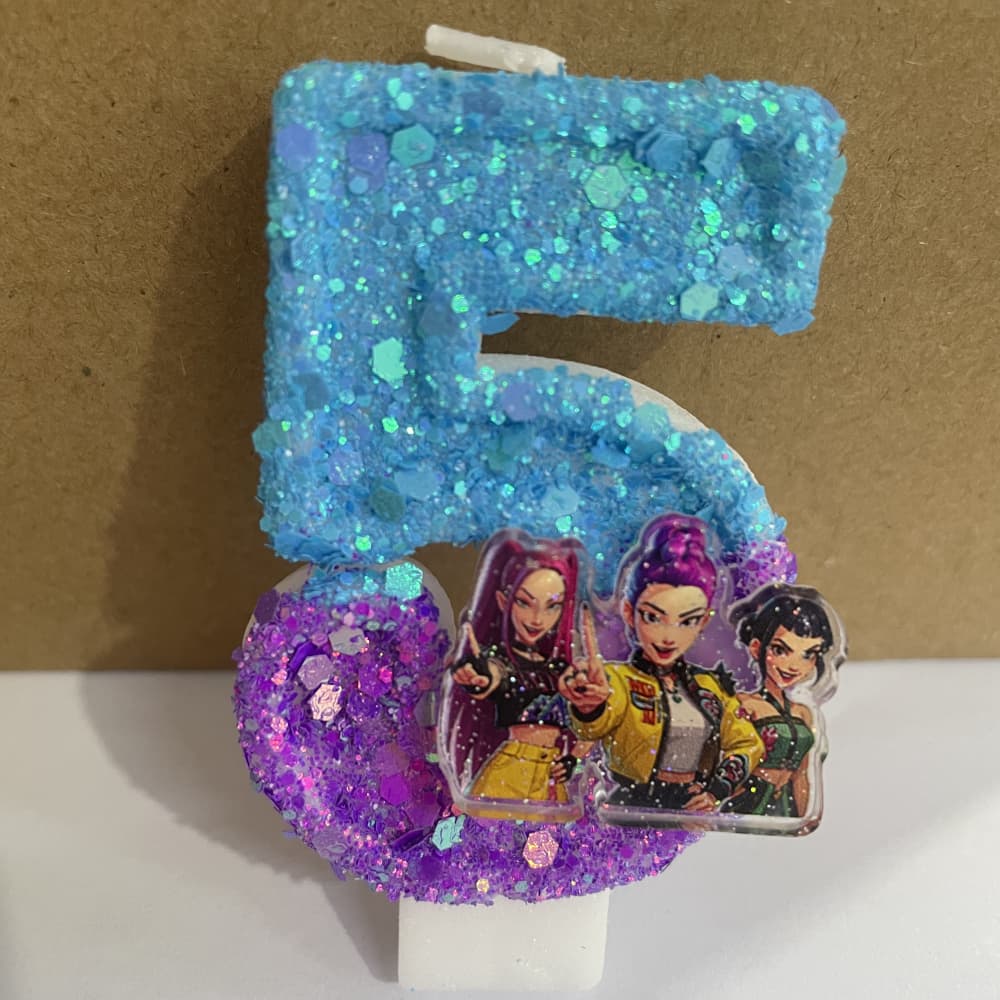 K-pop Свеча с темой Истребителей демонов 3D Цифра 0-9 Украшение для детского торта на день рождения Вечеринка в стиле аниме Аксессуары Подарки