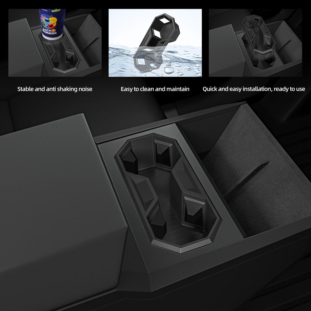 For Tesla Cybertruck 2025 2025 Cup Holder Central Control Drinks Holder Silicone Water Cup Storage Box Car Interior Accessories