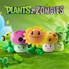 Подсолнух-горохострел и Кокос из Plants Vs Zombies Плюшевая кукла Большая подушка-зомби Мягкая игрушка Для подростков Подарок на праздник