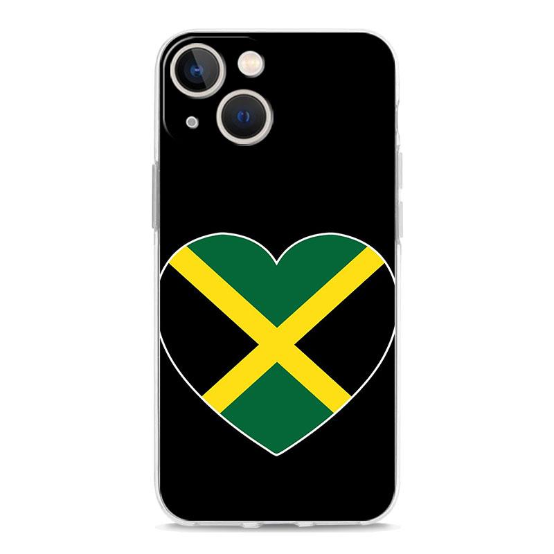 Чехол для телефона iPhone 17 Air Cases iPhone 16 15 12 13 14 Pro Max SE 7 8 Plus iPhone11 Прозрачный Мягкий Чехол Флаг Ямайки