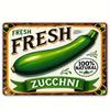 1pc Vintage Fresh Zucchini Tin Sign - 8x12 Inch Rustic Metal Wall Art with Vegetable Design, Farmhouse Kitchen & Garden Decor, No Electricity Needed,