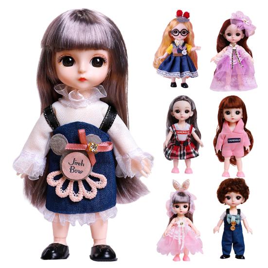 Игрушка для кукол 6 дюймов Изысканный Прост в уходе Удобный на ощупь 44204 Кукла с большими глазами для развлечений