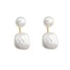 Earrings for Women and Girls Fashion White Pearl Drop Earrings | Gold Plated Faux Pearl Drop Earrings |