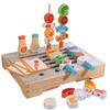 Wooden Pretend Play Kitchen Toys Simulation Food Kids Pretend Cooking Toy  Toddlers Boys Girls