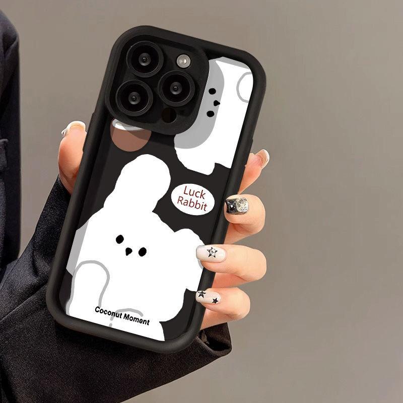 Счастливый Кролик для чехла мобильного телефона iPhone17PorMax 17 Apple 16 матовый 14/15 высокая стоимость 13