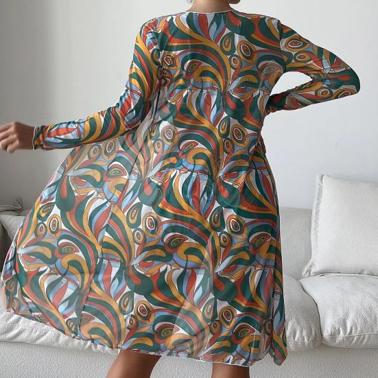 3 шт./компл. комплект накидки на бикини с длинными рукавами контрастного цвета на бретельках-спагетти