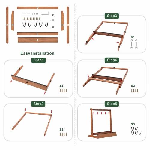Nefelibata Multi-Guitar Stand, 5-Holder Wooden Guitar Stand Floor Rack for Guitars and Cases, Electric Acoustic Guitars, Basses, and Cellos - German A