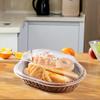 Хлебная корзина из искусственного ротанга с акриловой крышкой для хранения продуктов, многофункциональная тканая