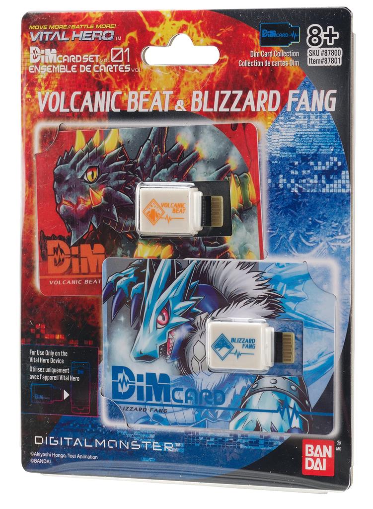 Bandai Namco Digimon Vital Hero DIM Card Pack Beat Blizzard - - (Volcanic & Fang)