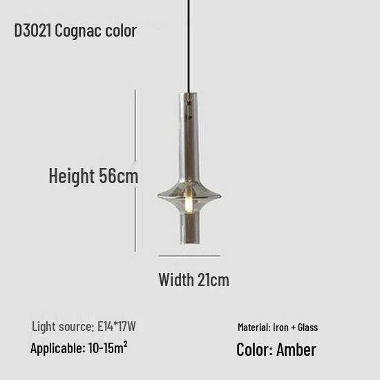 Итальянский дизайнерский подвесной светильник PENTA для столовой и баров - Художественное стекло и бамбук